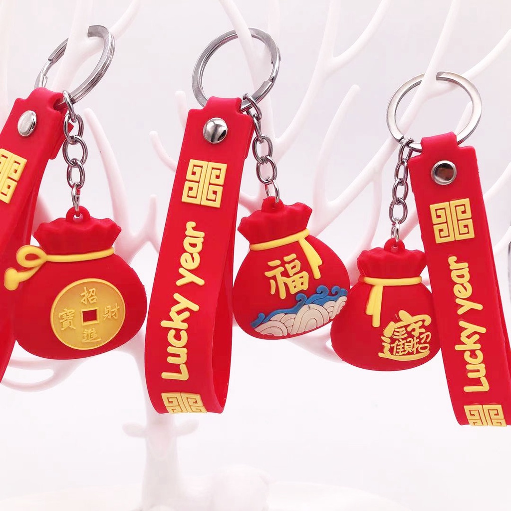 Móc Khóa Hình Túi May Mắn Hoạt Hình Sáng Tạo