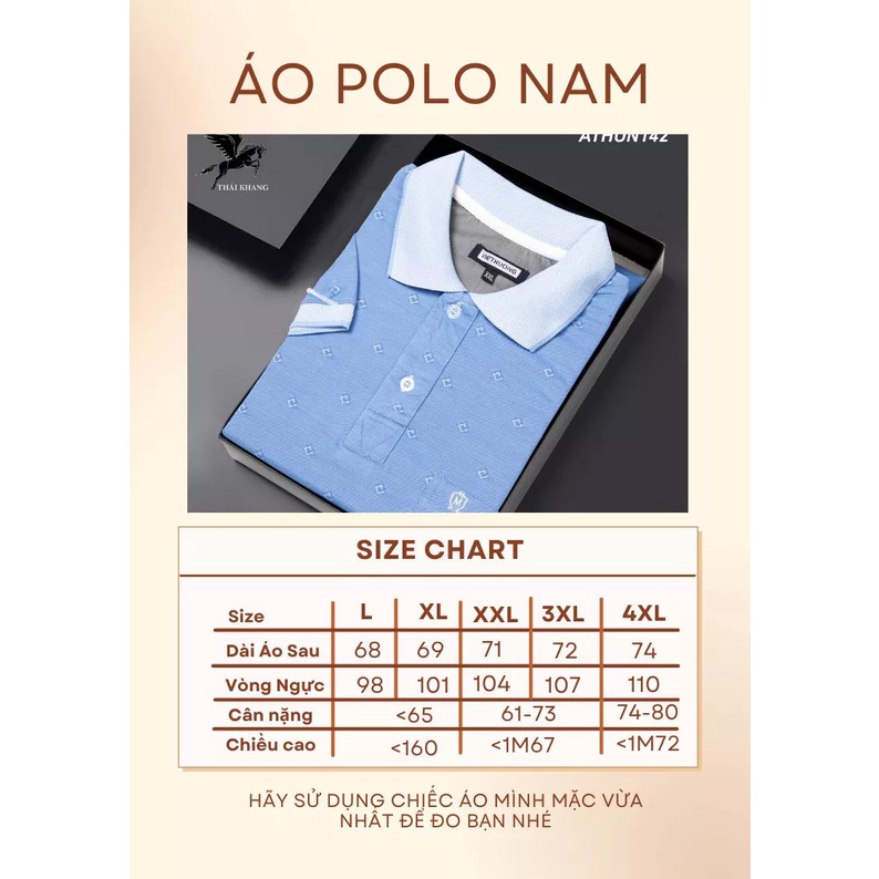 Áo thun nam trung niên tay ngắn có cổ có túi vải cotton có độ xốp cao cấp ATHUN19