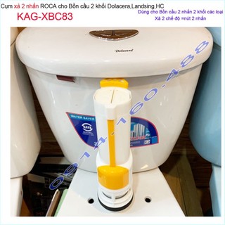 Cụm xả bồn cầu 2 khối Roto KAG-XBC83A, cột xả bàn cầu 2 nhấn két rời, xả nước bàn cầu két rời 2 nhấn êm xả tốt