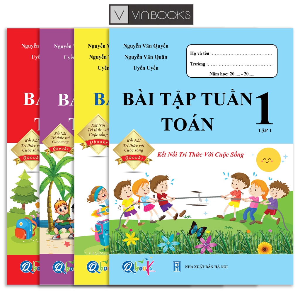 Sách - Bài Tập Tuần Toán Và Tiếng Việt Lớp 1 - Combo 4 Quyển - Kết Nối Tri Thức Với Cuộc Sống