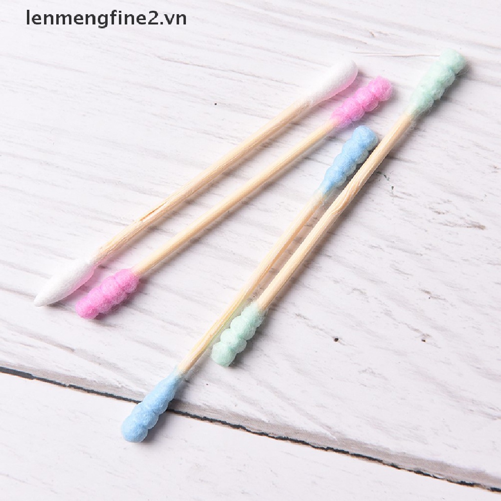 Túi 100 tăm bông cotton 2 đầu màu kẹo