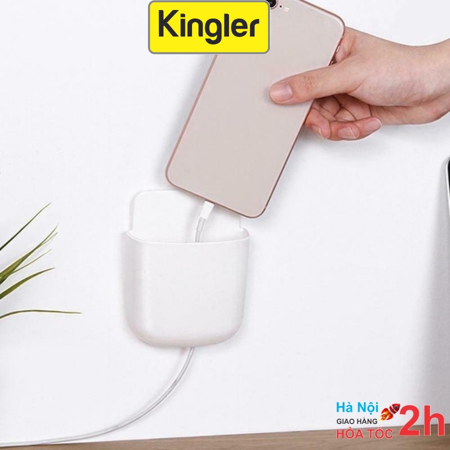 Giá - Kệ Nhựa - Kingler, Dán Tường Để Điều Khiển, Điện Thoại, Đồ Đa Năng, Miếng Dán Chắc Chắn, Tiện Dụng, Gọn Gàng. 4004
