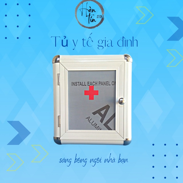 Tủ đựng thuốc y tế gia đình treo tường mini gọn nhẹ nhôm kính nhiều kích cỡ thiết kế theo yêu cầu khách hàng