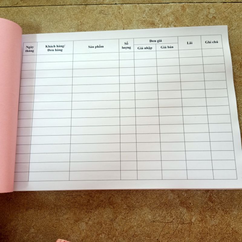 Sổ doanh thu bán hàng