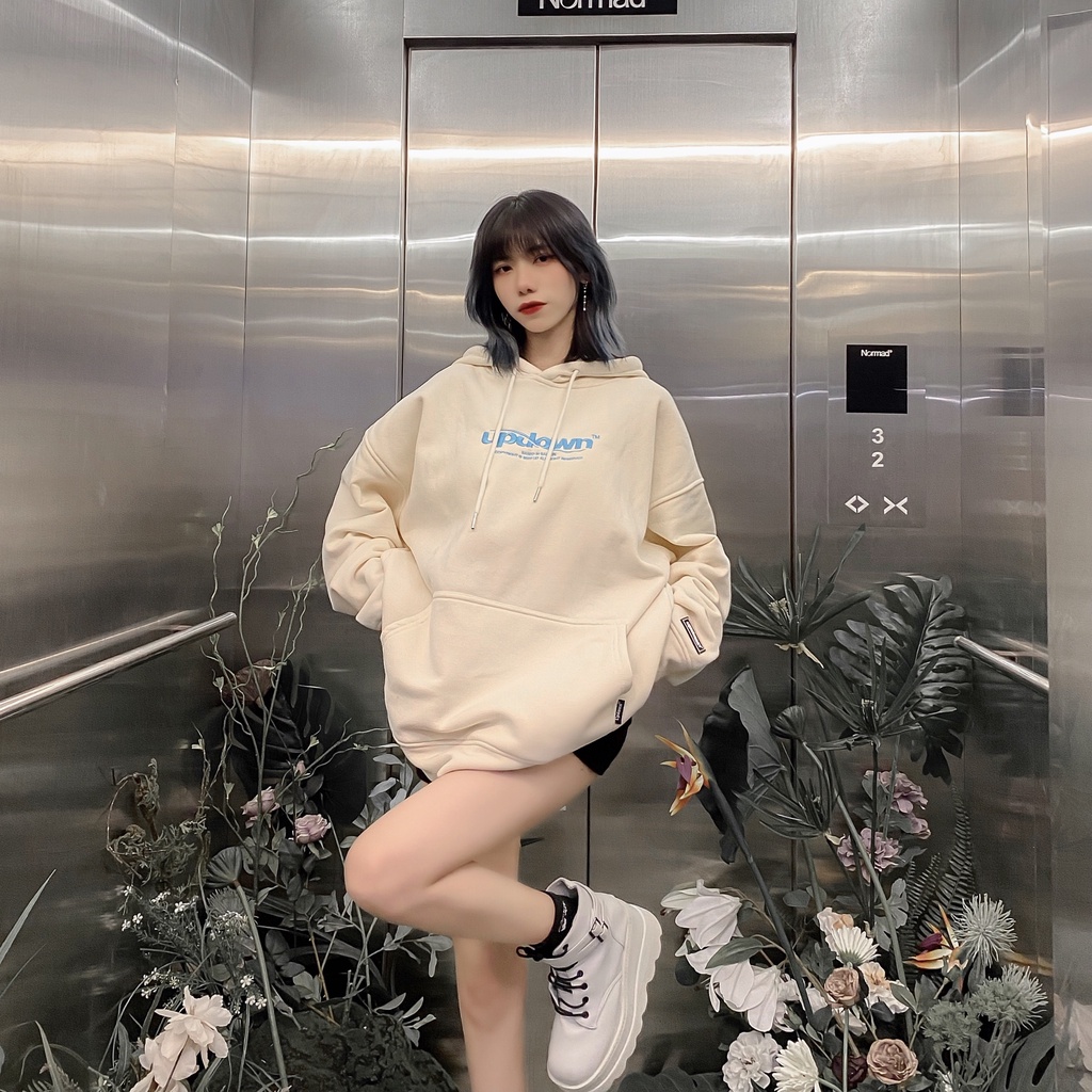 Áo Hoodie cơ bản SS2 - UPDOWN chất liệu dày dặn from rộng Oversize thêu sắc nét Nam/Nữ