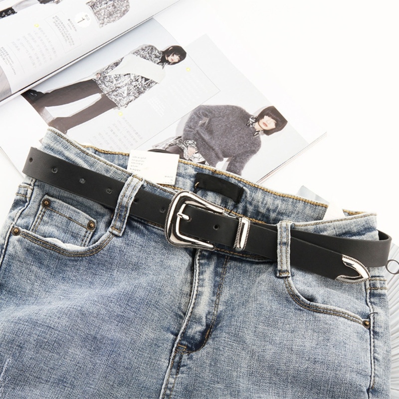 Thắt Lưng Da Mojito Với Khóa Cài Hợp Kim Bản Rộng 1 Quần Jean Thời Trang Cho Nữ