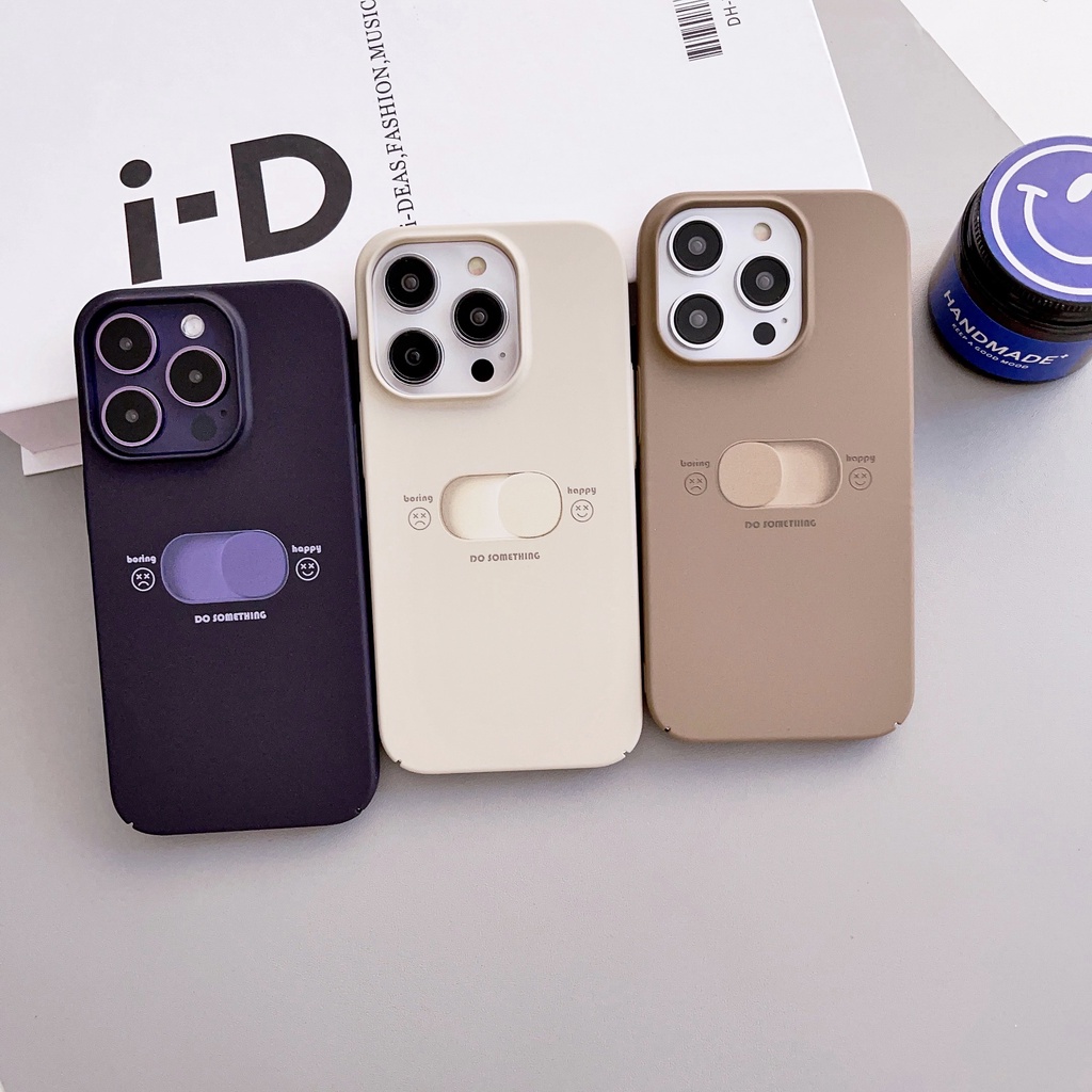 Ốp Điện Thoại PC Cứng Viền TPU Dẻo Mặt Nhám Chống Sốc Đơn Giản Cho iPhone 14 13 12 11 Pro Max XR XS 7 8 Plus