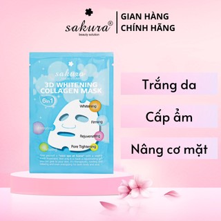 Mặt nạ trắng da Sakura 3D Whitening Collagen Mask 1 miếng 25ml
