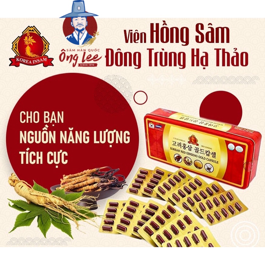 Viên đạm hồng sâm nhung hươu linh chi Korea Insam 120 viên Hàn Quốc
