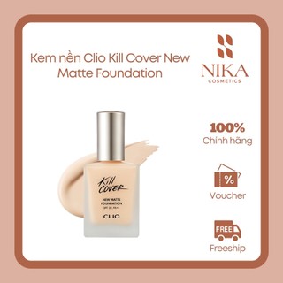 Kem nền Clio Kill Cover New Matte Foundation SPF20 PA++ 15g [Nika Cosmetics]