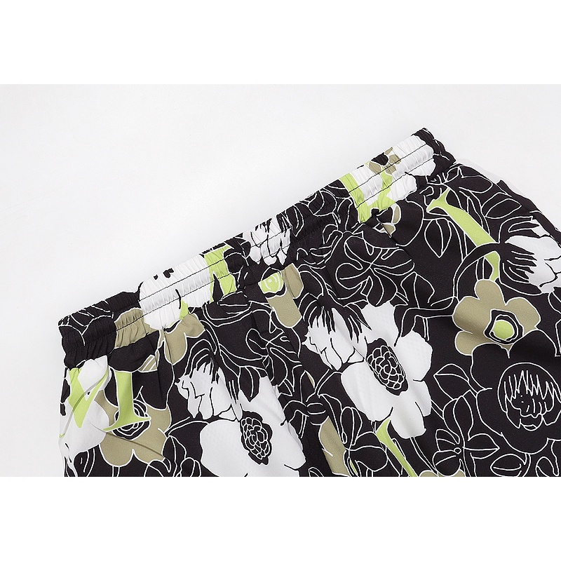 Quần Short Lưng Thun In Họa Tiết Hoa Nhỏ Thời Trang Đường Phố Unisex