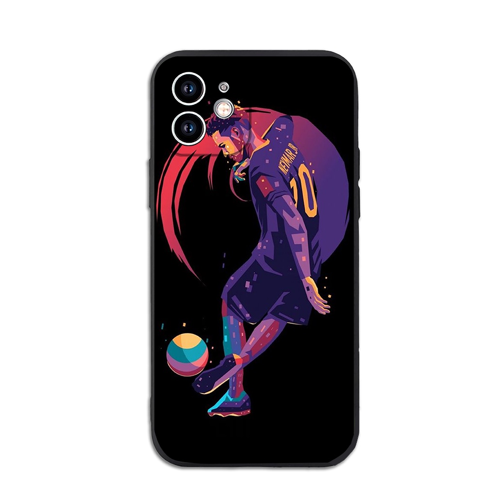 Ốp điện thoại iphone Bóng đá Ney.mar ốp vuông bảo vệ cam6/6splus/7/7plus/8/8plus/x/xr/xs/11/12/13/14/pro/max/plus/promax