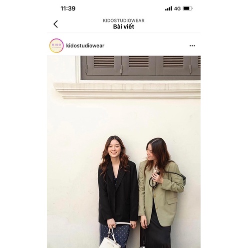 áo blazer kido đen ( + phí shopee)