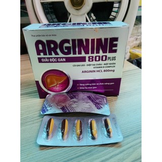 Arginin 800 hỗ trợ bổ gan, mát gan, hạ men gan Tăng cường chức năng gan