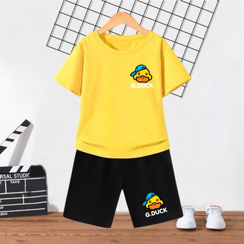 bộ cotton co giãn 4c g.duck cho bé trai siêu chất(size 5-46kg)