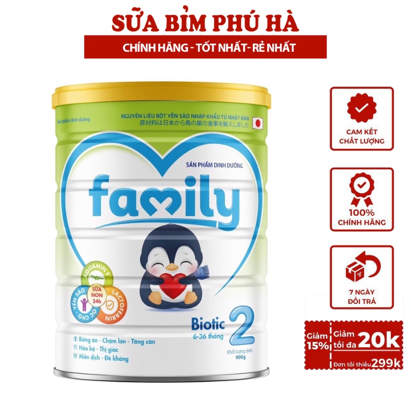 Sữa Dinh Dưỡng Family Biotic Số 2 900g Dành Cho Trẻ Táo Bón Tiêu Hóa Kém Hỗ Trợ Tăng Sức Đề Kháng Hạn Chế Ốm