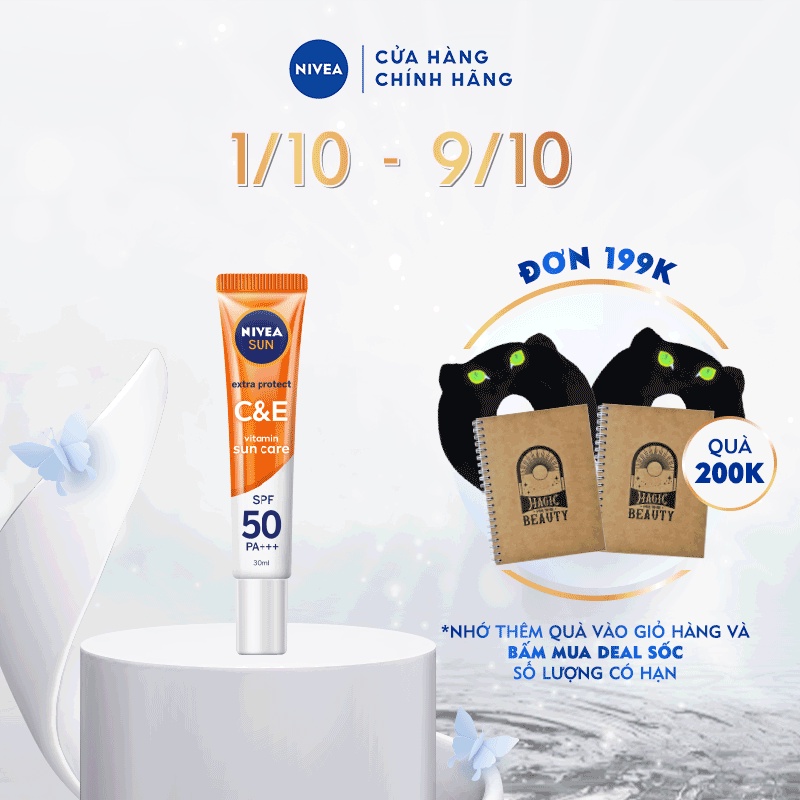 Tinh chất chống nắng NIVEA VITAMIN C&E Dưỡng da sáng khỏe SPF50 PA+++ (30ml) - 98318