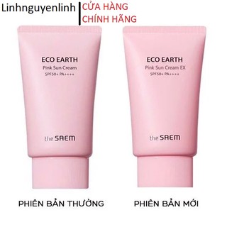 KEM CHỐNG NẮNG THE SAEM ECO EARTH POWER PINK &  light SUN CREAM SPF50+ PA++++