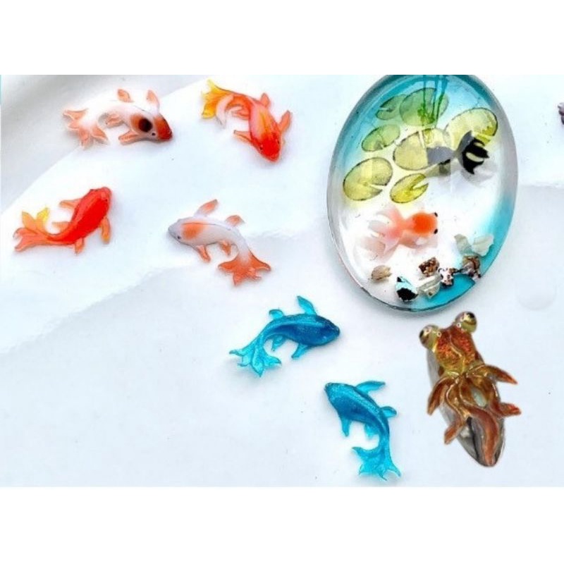 Khuôn cá vàng, cá koi mini dùng trong Resin, nail...