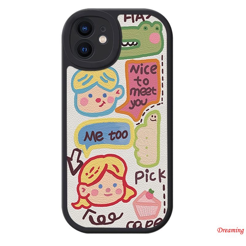 Ốp lưng điện thoại cho Redmi Note 11 11S 10 10S 9S 9 8 7 10C 10A 9C 9A 9T X3 NFC GT M3 Pro 5G 4G Oval Big Eye Soft Phone Case Motif Graffiti Boy Girl