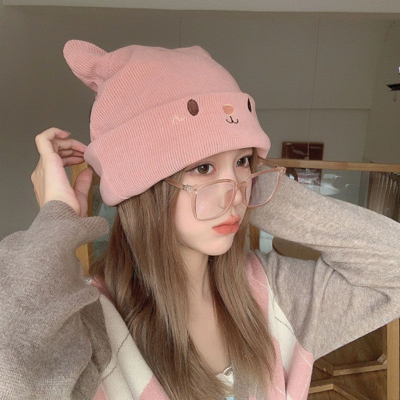 Mũ Len Tai Mèo Dễ Thương Cho Nữ