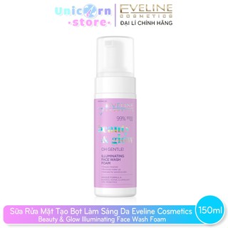 Sữa Rửa Mặt Tạo Bọt Làm Sáng Da Eveline Cosmetics Beauty & Glow Illuminating Face Wash Foam 150ml