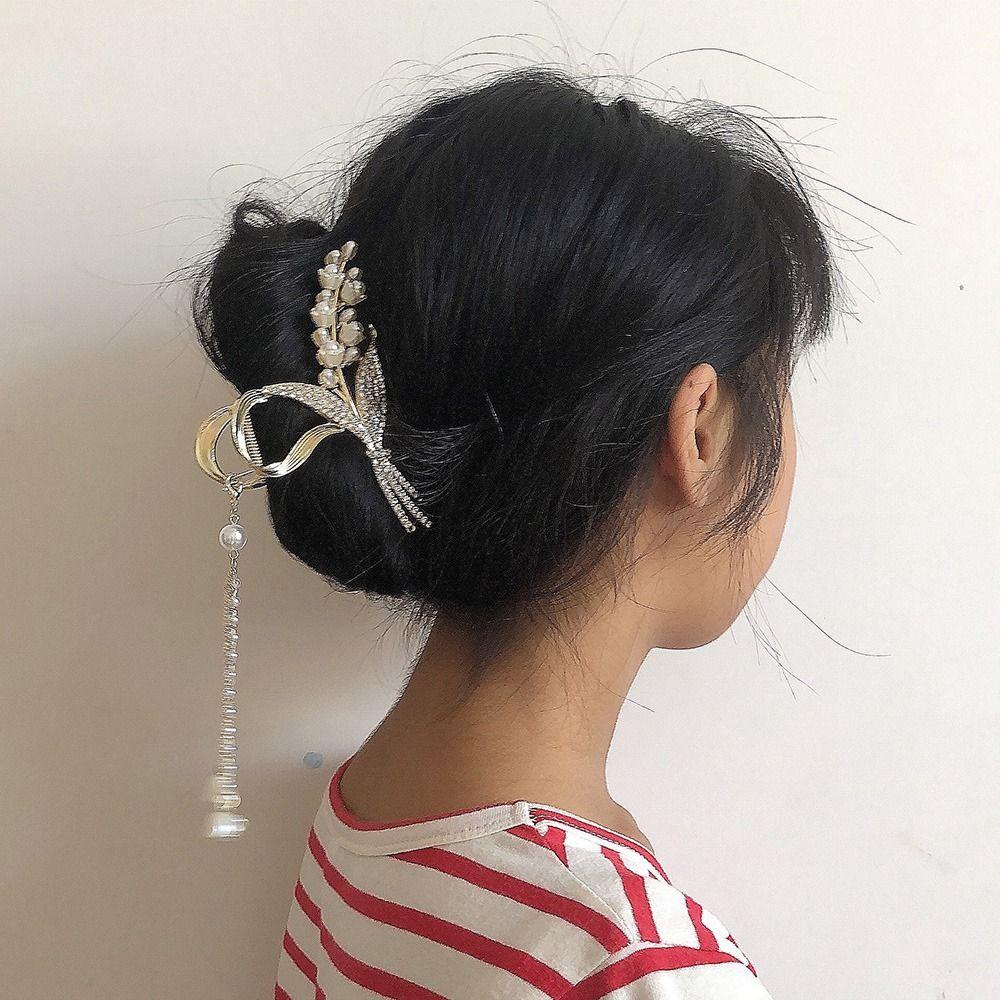 Kẹp Tóc Càng Cua Hình Hoa Gạo Thời Trang Hàn Quốc Cho Nữ