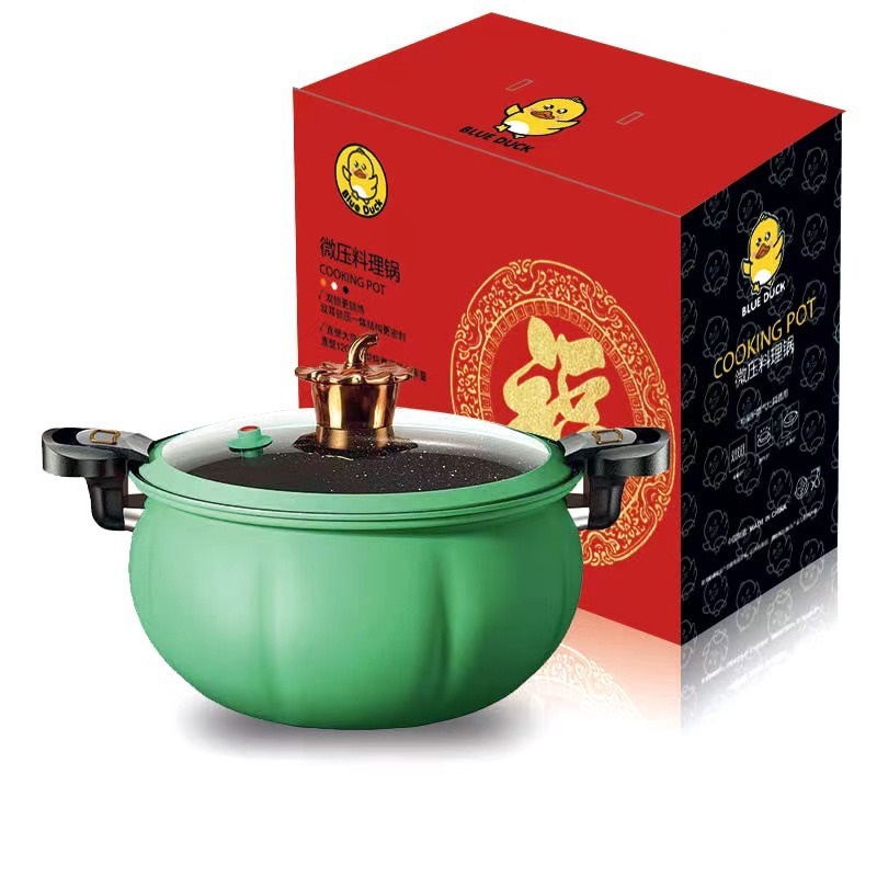 Nồi áp suất đa năng mô phỏng hình quả bí ngô đáy vân đá chống dính hàng Quảng Châu cao cấp Miibooshi