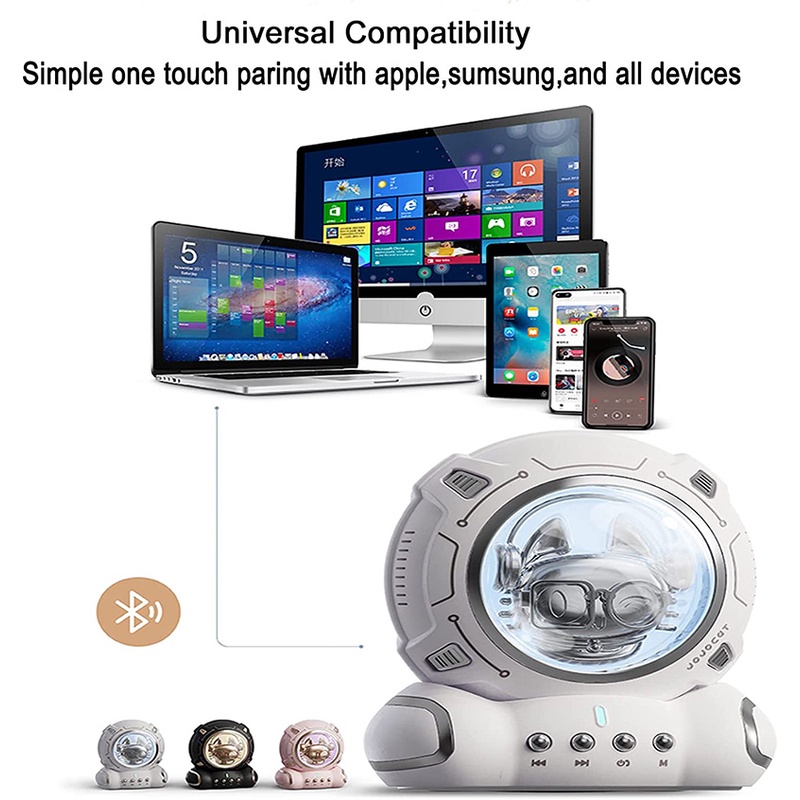 Loa Bluetooth Không Dây Hình Phi Hành Gia Có Đèn Trang Trí Phòng Ngủ / Trẻ Em