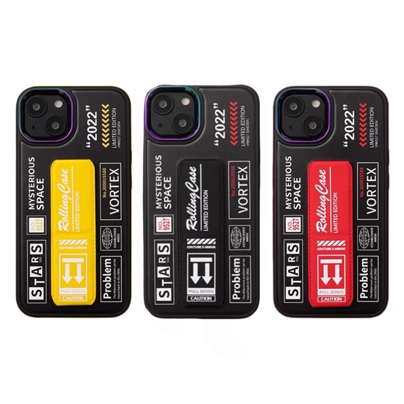 Ốp lưng TextNote Case kèm giá đỡ viền camera phối màu titan cho ip 14 14 pro 14 promax 13 13 pro 13 promax