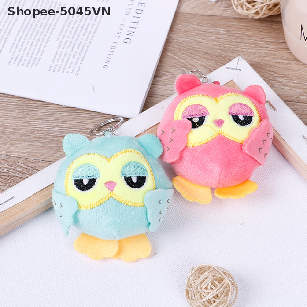 Móc Khóa Hình Cú Nhồi Bông 9Cm Dễ Thương