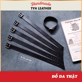 Vòng cổ cho mèo, vòng cổ cho chó, da bò thật 100%