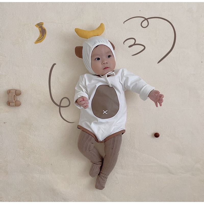 Body con khỉ và trái chuối cho bé Suchin