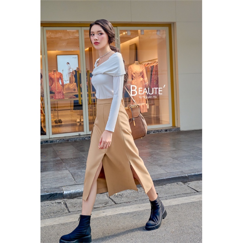 Chân váy Style thiết kế xẻ tà phong cách Beaute’ by Nguyên Hà