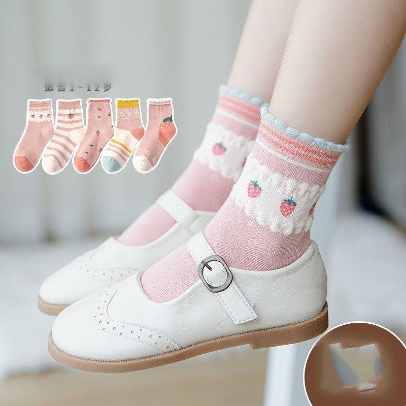 Set 5 đôi tất cho bé trai bé gái loại dày vừa