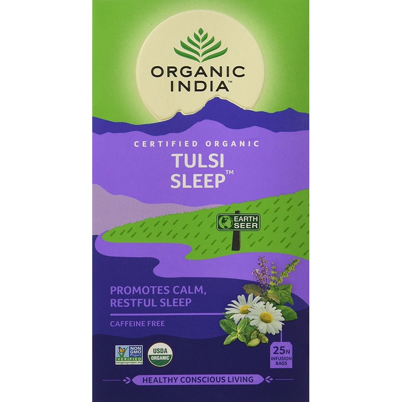 [ORGANIC INDIA] Tulsi Sleep Tea - Giúp Ngủ Sâu Rối Loạn Giấc Ngủ Và Chứng Khó Ngủ