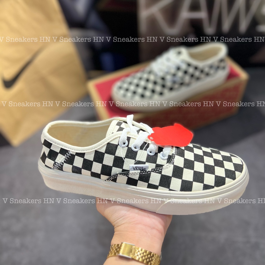 Giày Thể Thao Vans 44 DX Anaheim Factory Caro Black White/Van Kẻ Classic Trắng Đen Nam Nữ