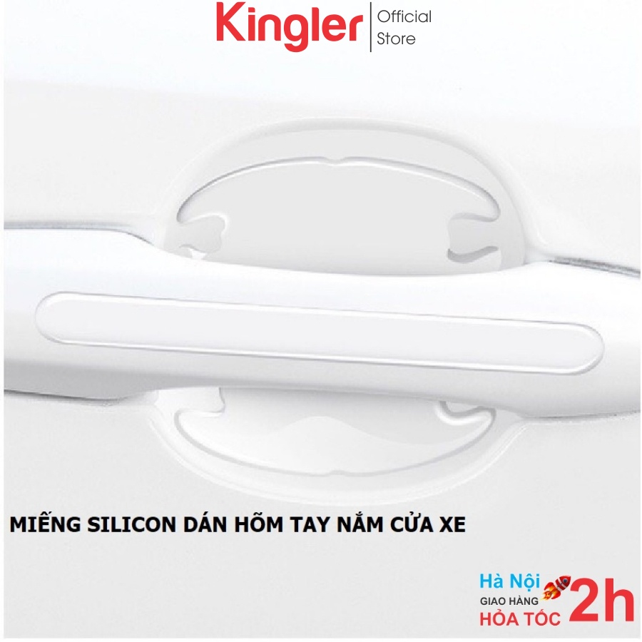4 Miếng Silicone Dán Chống Xước Hõm Tay Nắm Cửa ôtô, Bảo Vệ Hõm Cửa Tránh Chầy Xước, Tiện Dụng, Dễ Dán. Kingler 9000