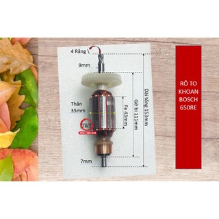 Rô to máy khoan bosch 650re, 600re ruột khoan bot 650 re, 600re