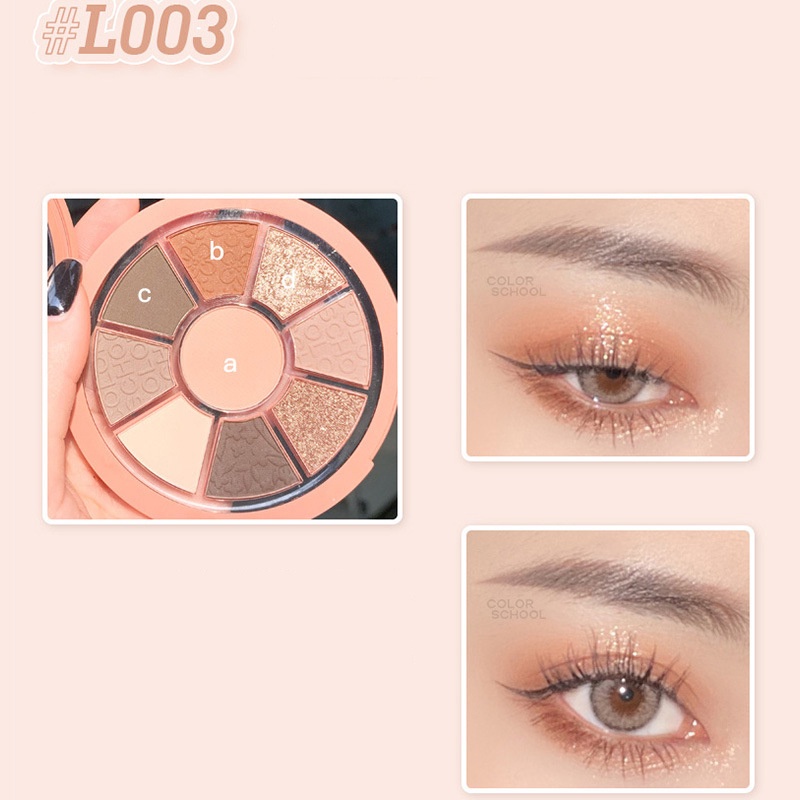 Bảng Phấn Mắt COLOR SCHOOL Vitality Pocket Eyeshadow Palette 9 Màu