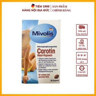 Viên uống Chống Nắng Mivolis Carotin Haut Nội Địa Đức Hỗ Trợ, Bảo Vệ Làn Da