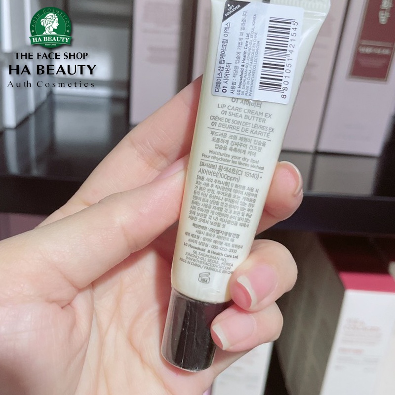 Son dưỡng môi The Face Shop không màu Lip Care Cream 12g có 2 mùi Shea Buuter và Mango
