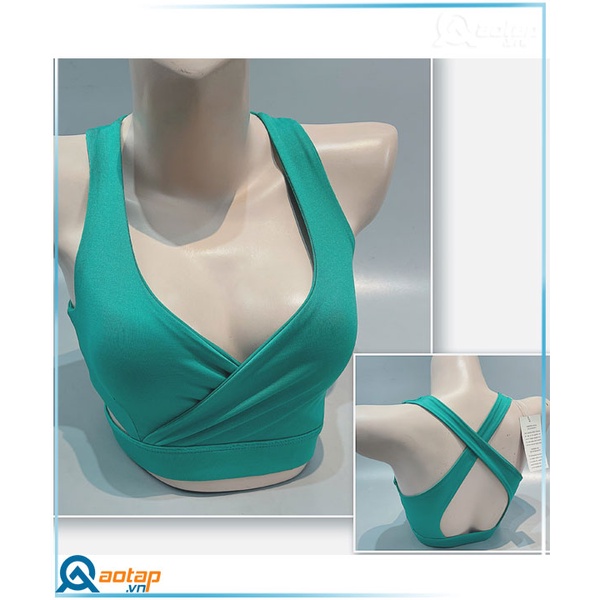 Áo bra tập thể thao cho nữ - Áo cut eo đắp chéo trơn nhiều màu