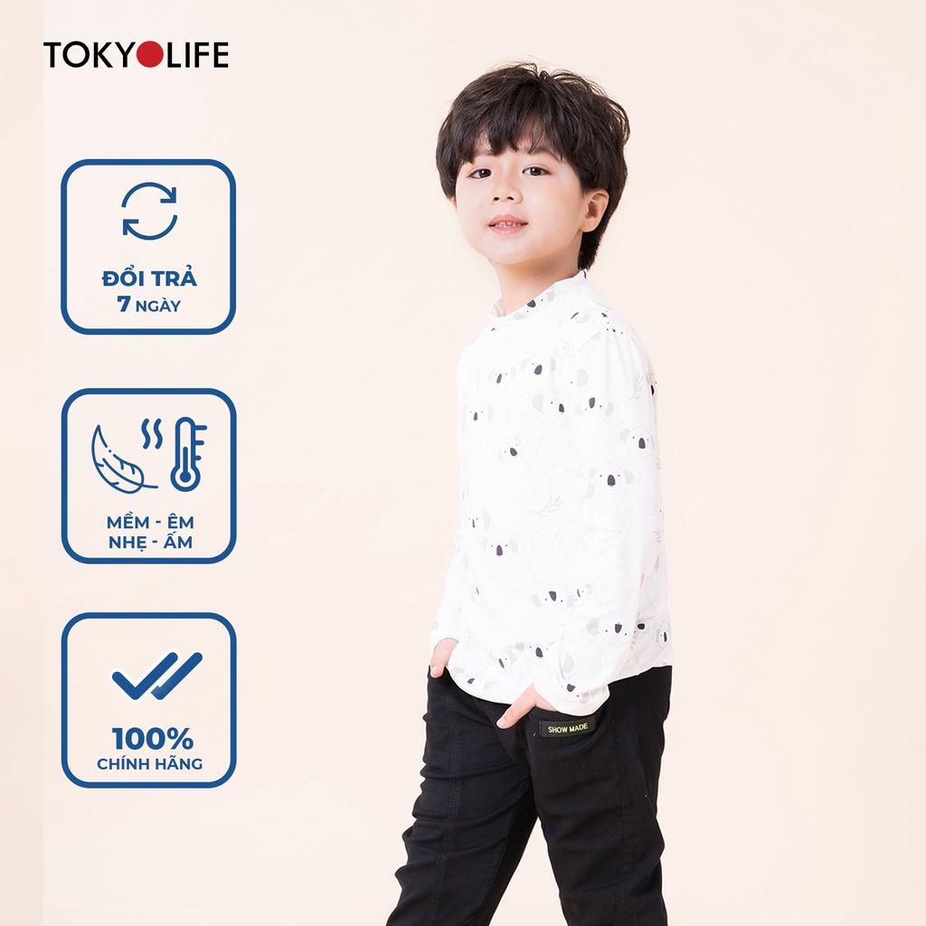 Áo giữ nhiệt TRẺ EM mặc thu đông WM Original cổ lọ, chất cotton mềm mịn TOKYOLIFE G3SMT103L VÀ L1/G3SMT103L