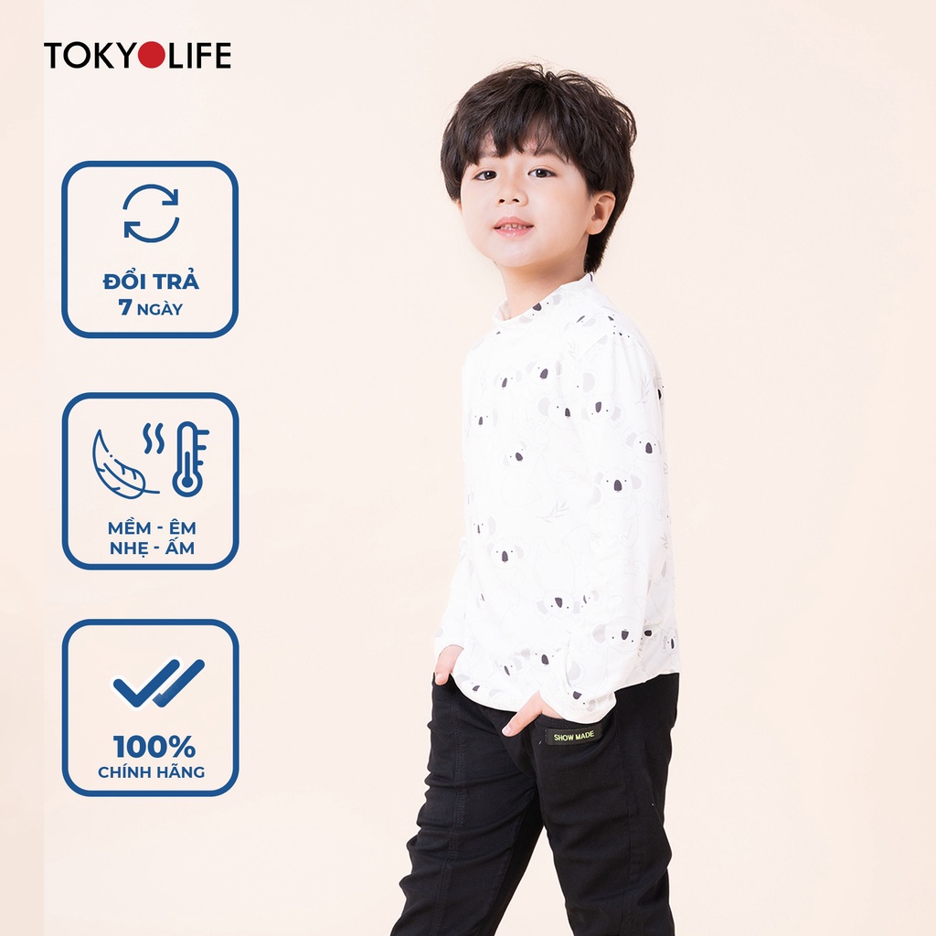 Áo giữ nhiệt TRẺ EM mặc thu đông WM Original cổ lọ, chất cotton mềm mịn TOKYOLIFE G3SMT103L VÀ L1/G3SMT103L (BẢNG MÀU 2)