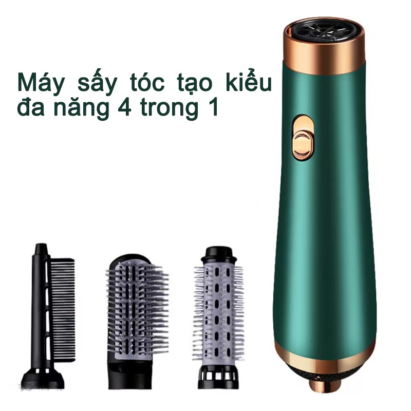 Máy sấy tóc tạo kiểu đa năng 4 trong 1,TẶNG kèm 3 đầu lược duỗi thẳng uốn xoăn sấy tạo kiểu tóc 2 chiều