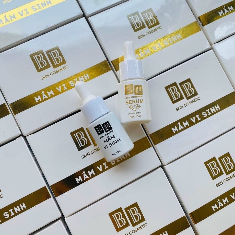 Mầm Vi Sinh BB Skin Cosmetic Siêu Căng Bóng Không Bong Tróc . Bộ T-r-ị M-ụ-n Trắng Da BB Serum Cream Acne
