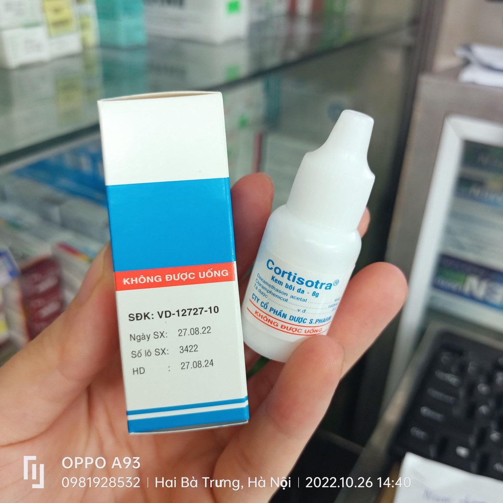 CORTISOTRA lọ 8g KEM BÔI DA