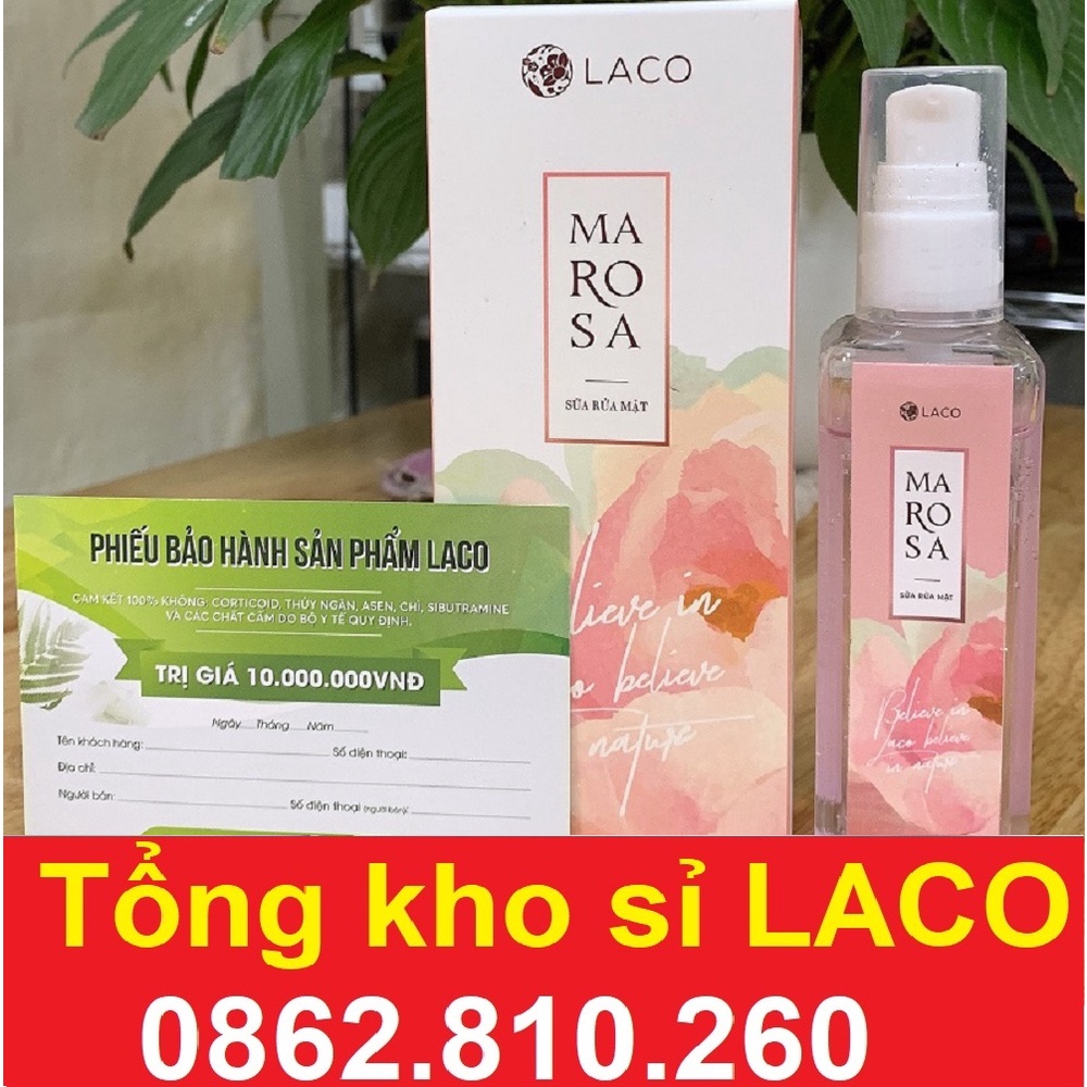 Sữa rửa mặt Marosa Laco ngăn ngừa mụn,giúp sạch sâu,sáng da, cân bằng độ pH cho da [kem dưỡng trắng da