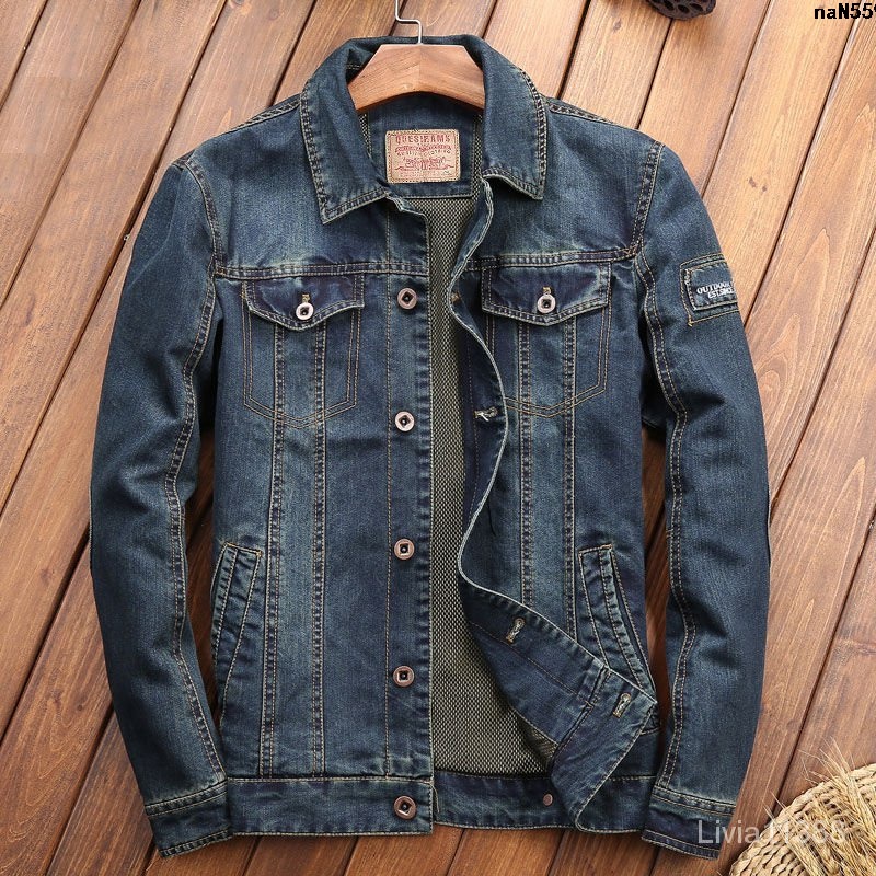 Áo Khoác Jean Lót Lông Cừu Phong Cách Hàn Quốc Trẻ Trung Dành Cho Nam